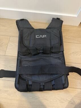 CAP Barbell Adjustable Weighted Vest 80 Lbs Max Black Fitness Gym *No Weights*